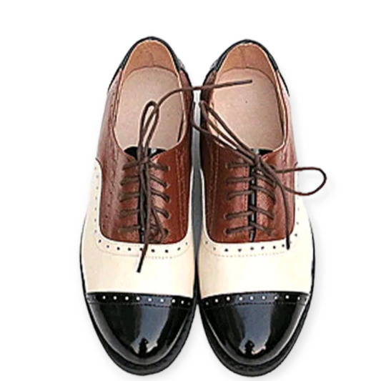 Women's Flats Oxfords Brogues Vintage Leather Handmade