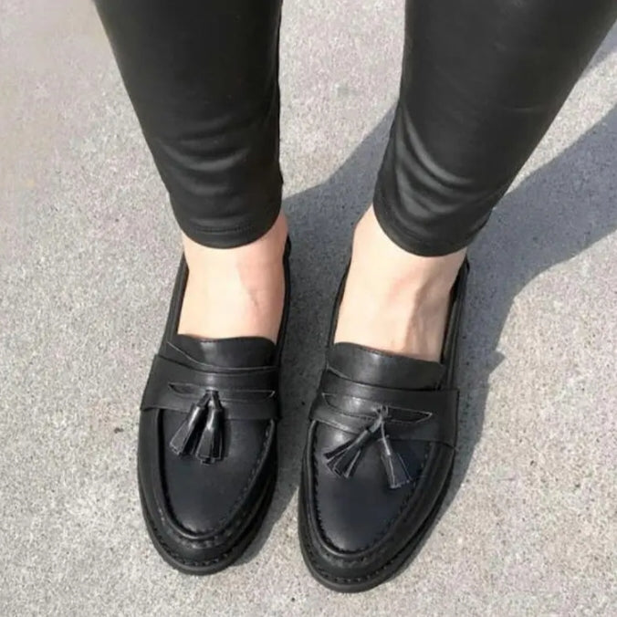 Women's Shoes Brogues Slip on Genuine Leather