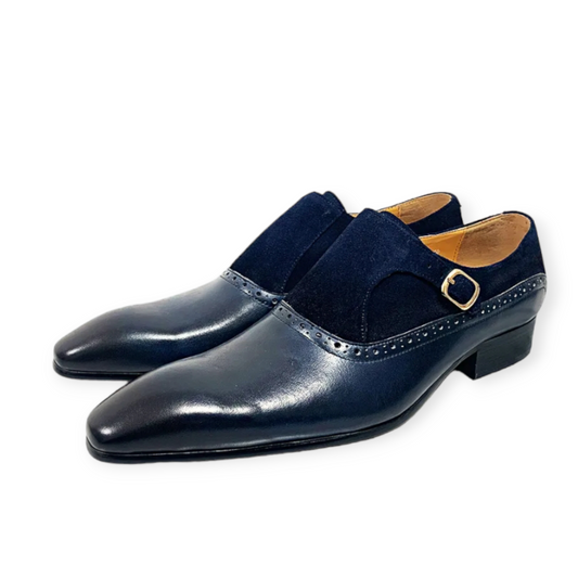 Loafers Casual Shoes Monk Strap Leather Handmade For Men