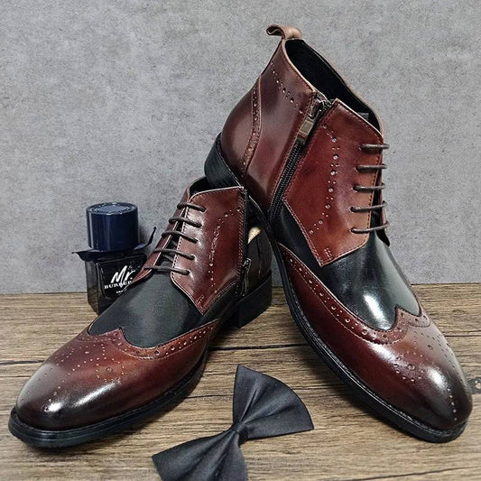 Men's Ankle Boots Casual Oxford Shoes Genuine Leather
