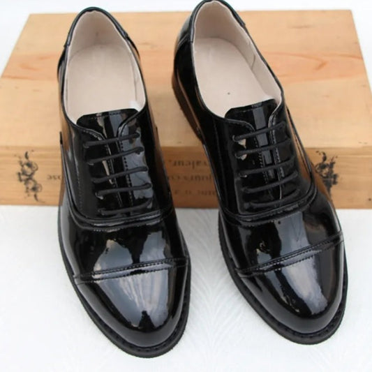 Loafers Black Leather For Lady