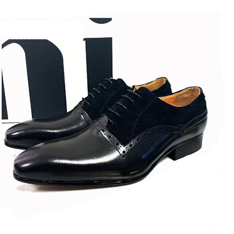 Black Shoes Party Shoes For Men Genuine Leather Handmade