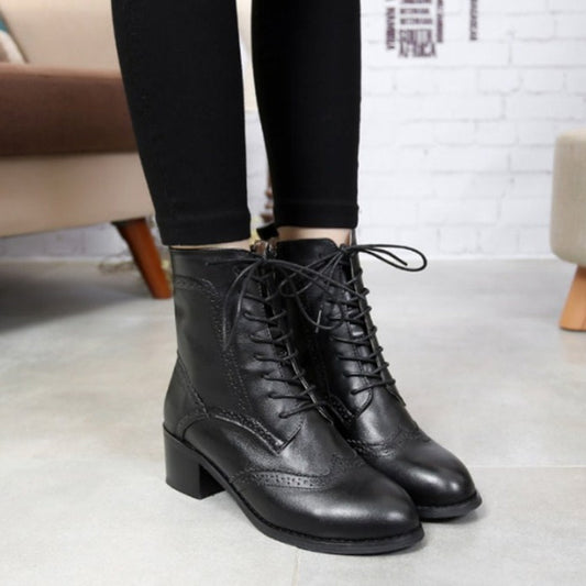 Women 's Ankle Boots Handmade Genuine Leather Soft Shoes