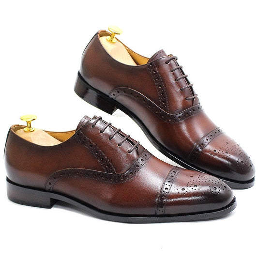 Dress Shoes Oxford Style Genuine Leather Calfskin For Men