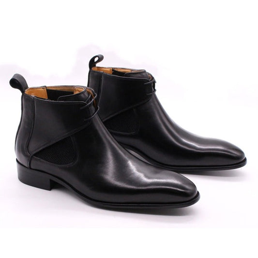 Ankle Boots Dress Shoes Leather Handmade For Men