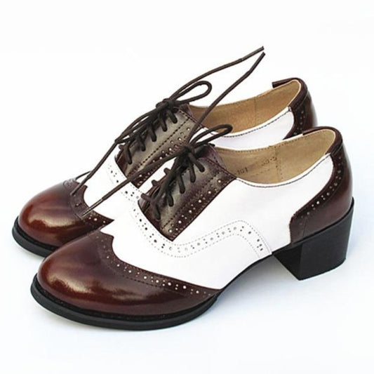 Pumps Shoes Vintage Genuine Leather For Women