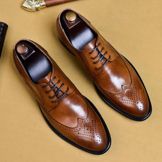 Men's Dress Shoes Genuine Leather Oxford Style