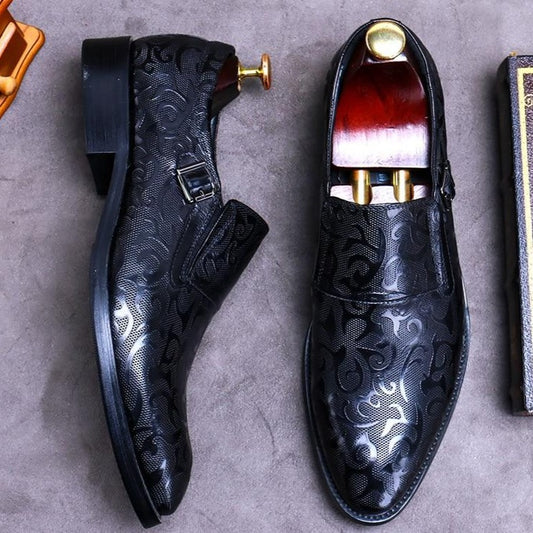 Men's Business Dress Genuine Leather Shoes Slip-On