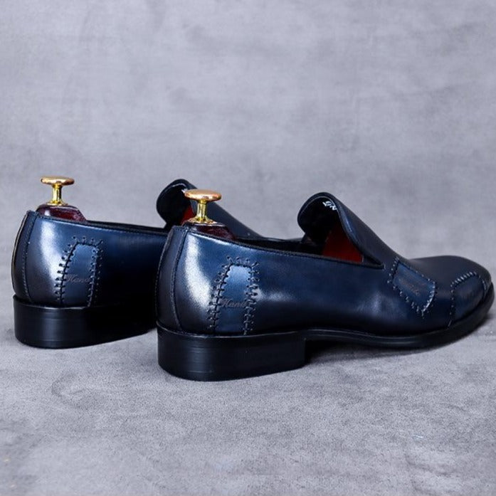 Men's Dress Shoes Fashion British Hand-Stitched Polished Leather