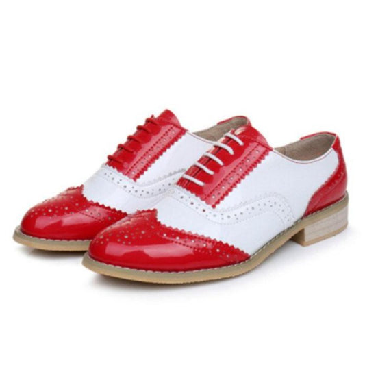 Women's Oxford Shoes Handmade Genuine Leather Brogues Vintage