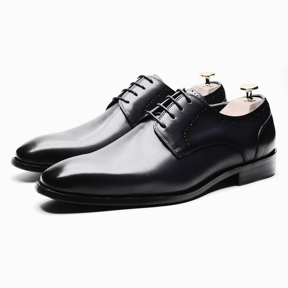 Leather Shoes Lace Up Formal Business Shoes for Men
