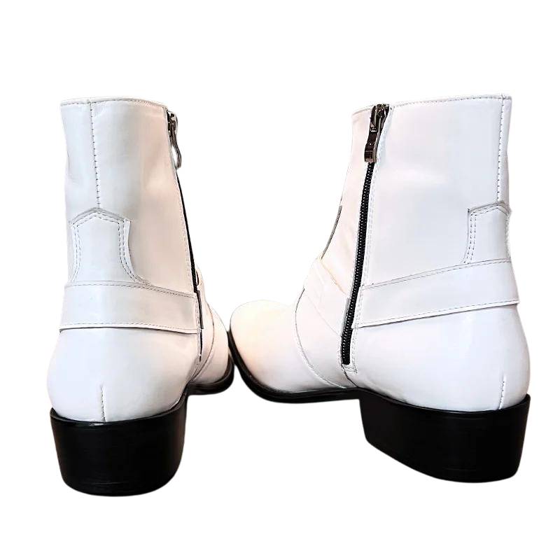 Men's Ankle Boots Wedding Shoes Real Leather