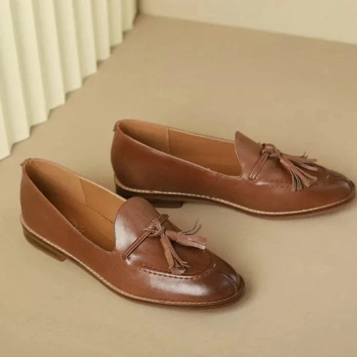 Women's Flats Heel Soft Genuine Leather Loafers